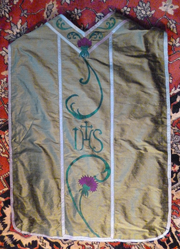 Back of the reversible vestment.